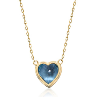 Kennedi 10K Yellow Gold Cushion-Cut Swiss Blue Topaz Pendant