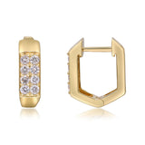 Nyla 14K Yellow Gold Round-Cut White Diamond Earring