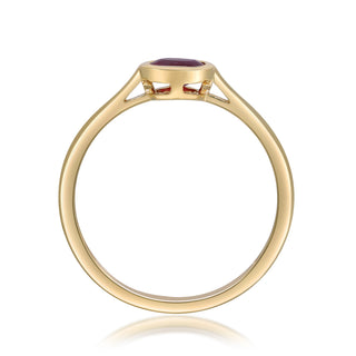 Chana 10K Yellow Gold Oval-Cut Mozambique Ruby Ring