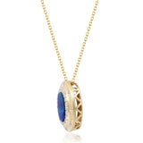 Stellar Halo Duplet Opal & Diamond Pendant