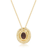 Stellar Halo Duplet Opal & Diamond Pendant