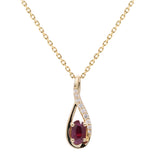 Riley 14K Yellow Gold Oval-Cut Mozambique Ruby Pendant