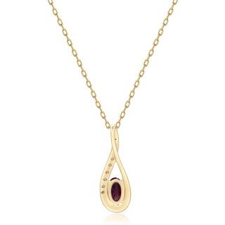 Riley 14K Yellow Gold Oval-Cut Mozambique Ruby Pendant