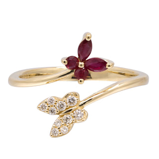 Aisha 14K Yellow Gold Marquise-Cut Mozambique Ruby Ring