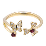 Suzie 14K Yellow Gold Round-Cut Mozambique Ruby Ring