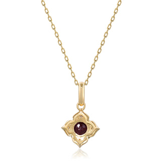 Grace 14K Yellow Gold Round-Cut Mozambique Ruby Pendant