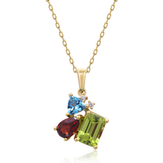 Valerie 14K Yellow Gold Emerald-Cut Peridot Pendant