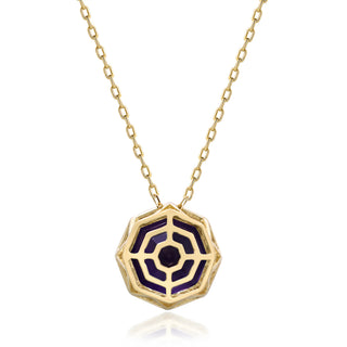 Valerie 10K Yellow Gold Round-Cut Amethyst Pendant