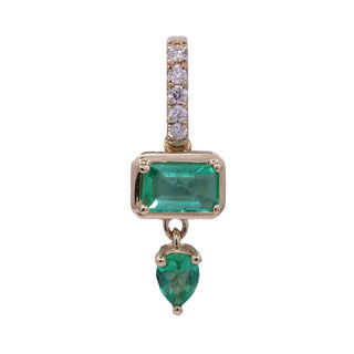 Amelie 14K Yellow Gold Emerald-Cut Zambian Emerald Pendant