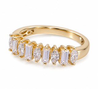 Ruth 14K Yellow Gold Marquise-Cut LAB Grown Diamond Rings