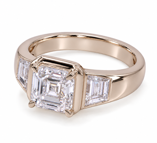 Ruth 14K Yellow Gold Square-Cut LAB Grown Diamond Rings