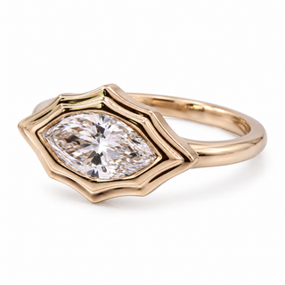 Ruth 14K Yellow Gold Marquise-Cut LAB Grown Diamond Rings