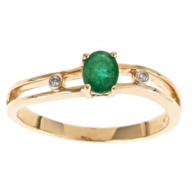 Emory 14K Yellow Gold Oval-Cut Emerald Ring