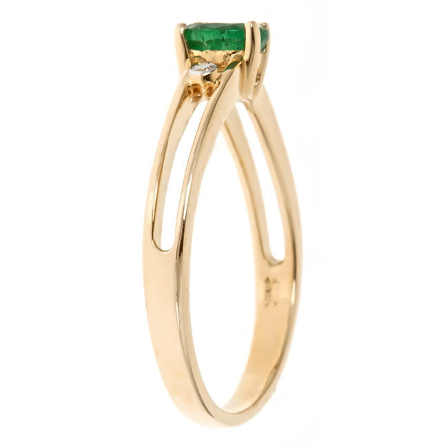 Emory 14K Yellow Gold Oval-Cut Emerald Ring