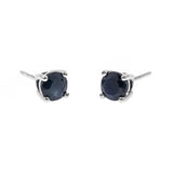 Hana 10K Yellow Gold Round-Cut Ceylon Blue Sapphire Earring