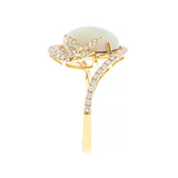 Ramona 14K Yellow Gold Cabochon-Cut Natural African Opal Ring