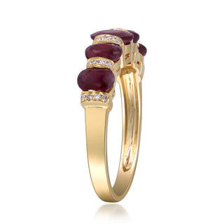 Gia 14K Yellow Gold Oval-Cut Mozambique Ruby Ring