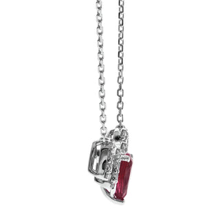 Zoe 14K White Gold Pear-Cut Mozambique Ruby Necklace