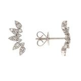 Eleanor 14K White Gold Round-Cut White Diamond Earrings