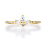 Adalynn 10K Yellow Gold Round-Cut White Diamond Ring