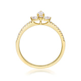 Adalynn 10K Yellow Gold Round-Cut White Diamond Ring