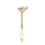 Adalynn 10K Yellow Gold Round-Cut White Diamond Ring