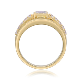 14K Yellow Gold Emerald-Cut LAB Grown Diamond Ring