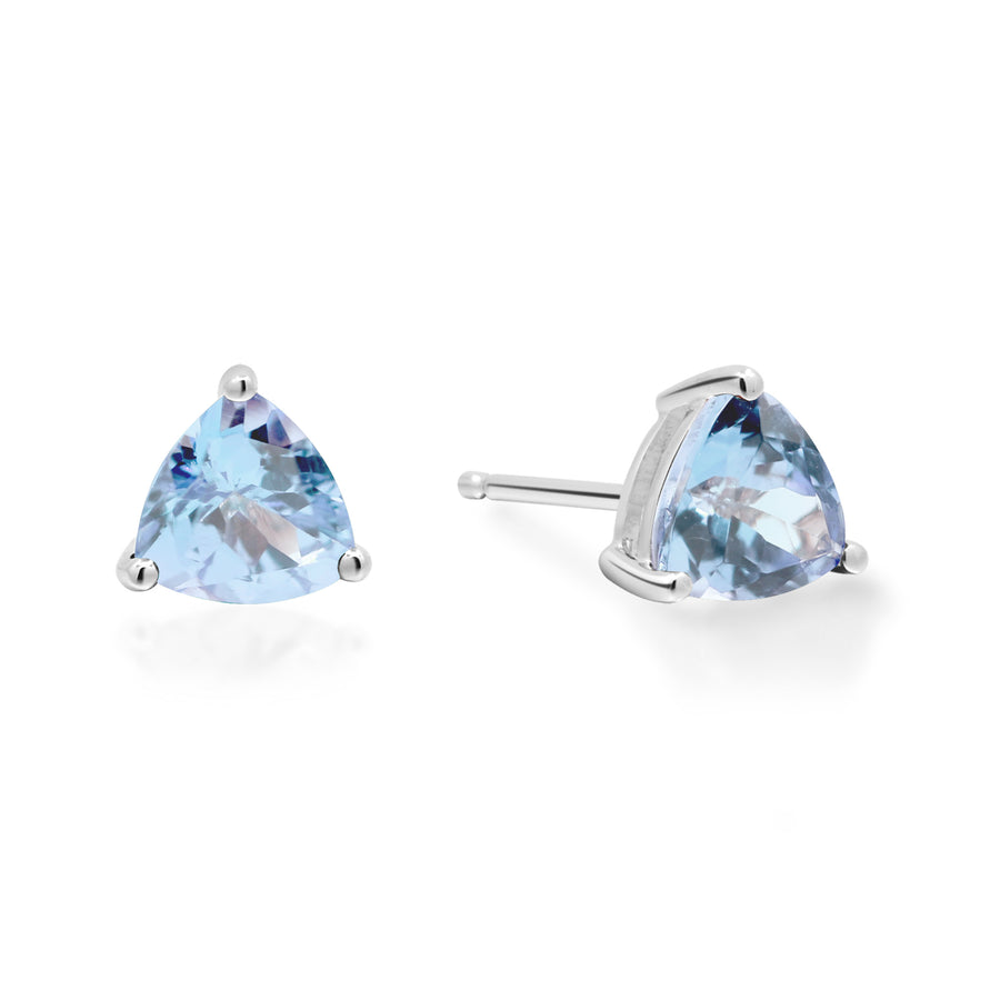 Gianna 14K White Gold Trillion-Cut Brazilian Aquamarine Earrings