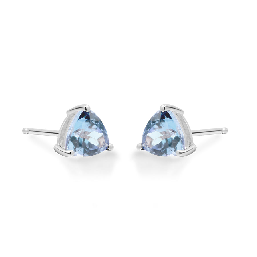 Gianna 14K White Gold Trillion-Cut Brazilian Aquamarine Earrings