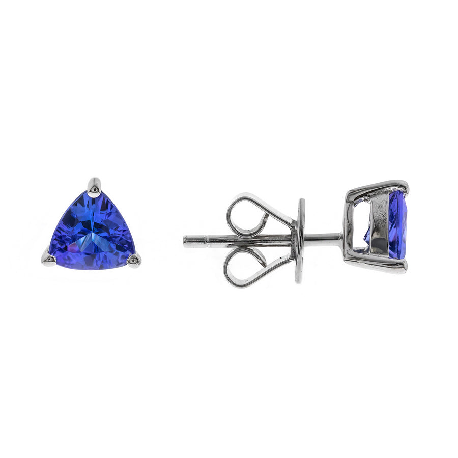 Flora 14K White Gold Trillion-Cut Tanzanian Tanzanite Earring