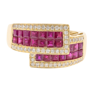 Aisha 10K Yellow Gold Square-Cut Mozambique Ruby Ring