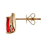 Andi 14K Yellow Gold Pear-Cut Mexican Fire Opal Earring