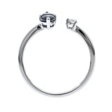 Denver 18K White Gold Pear-Cut Ceylon Blue Sapphire Ring