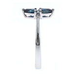 Denver 18K White Gold Pear-Cut Ceylon Blue Sapphire Ring