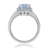 Sydney 14K White Gold Cushion-Cut Brazilian Aquamarine Ring