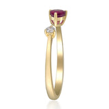 Calliope 14K Yellow Gold Pear-Cut Mozambique Ruby Ring