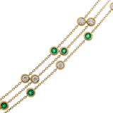 Juliet 14K Yellow Gold Round-Cut Emerald Bracelet