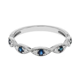 Adelyn 14K White Gold Round-Cut Ceylon Blue Sapphire Ring
