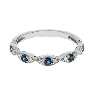 Adelyn 14K White Gold Round-Cut Ceylon Blue Sapphire Ring