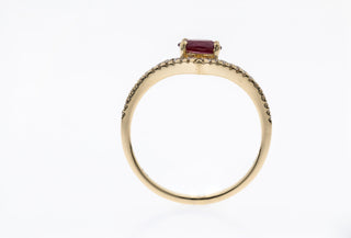 Alisson 10K Yellow Gold Oval-Cut Mozambique Ruby Ring