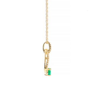 Genesis 10K Yellow Gold Oval-Cut Emerald Pendant