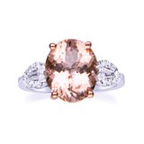 Keyla 14K Rose Gold Oval-Cut Madagascar Morganite Ring