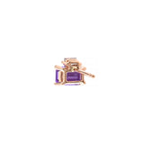 Ashlyn 10K Rose Gold Emerald-Cut Brazilian Amethyst Earring