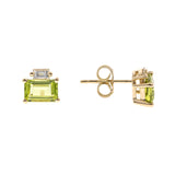Ashlyn 10K Yellow Gold Emerald-Cut Manchurian Peridot Earring
