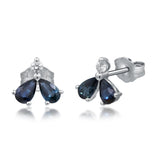 Genevieve 10K White Gold Pear-Cut Ceylon Blue Sapphire Earring