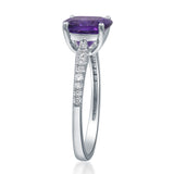 Alina 10K Yellow Gold Cushion-Cut Amethyst Ring