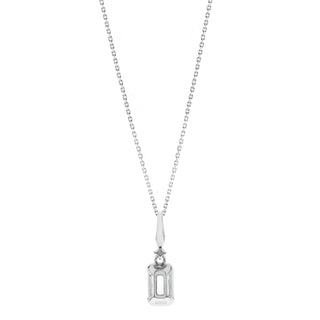 Reagan 10K White Gold Emerald-Cut Brazilian Aquamarine Pendant
