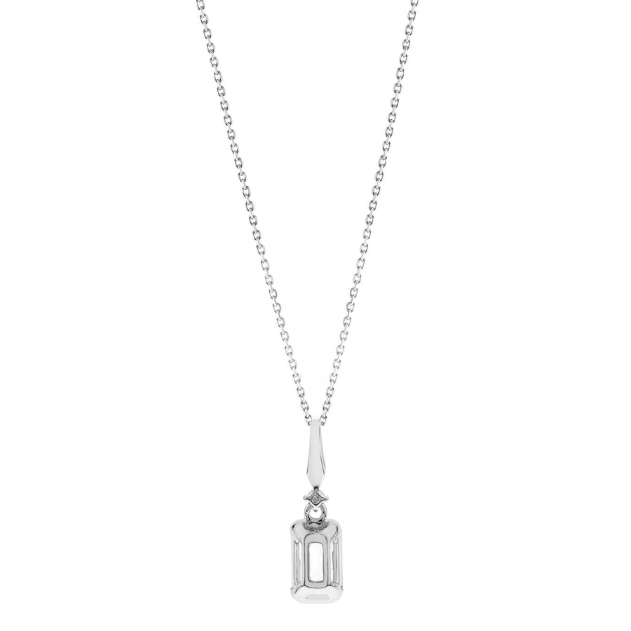 Reagan 10K White Gold Emerald-Cut Brazilian Aquamarine Pendant