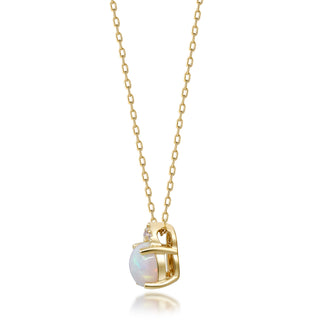 Charlie 10K Yellow Gold Round-Cab Natural African Opal Pendant