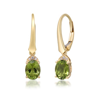 Valerie 14K Yellow Gold Oval-Cut Peridot Earrings